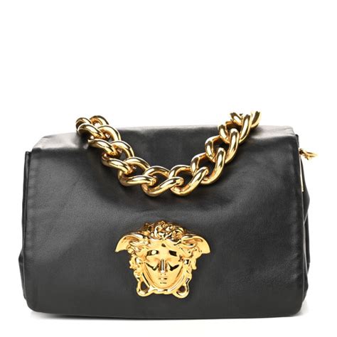 versace sultan shoulder bag|VERSACE Nappa Palazzo Sultan Shoulder Bag Black.